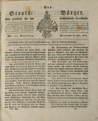 Der Staats-Bürger Mittwoch 26. Februar 1823