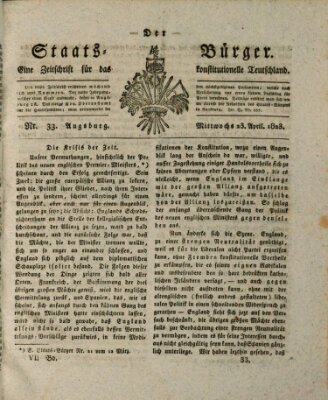 Der Staats-Bürger Mittwoch 23. April 1823