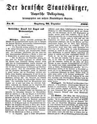 Der deutsche Staatsbürger Mittwoch 26. Dezember 1866