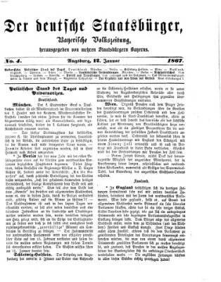 Der deutsche Staatsbürger Samstag 12. Januar 1867