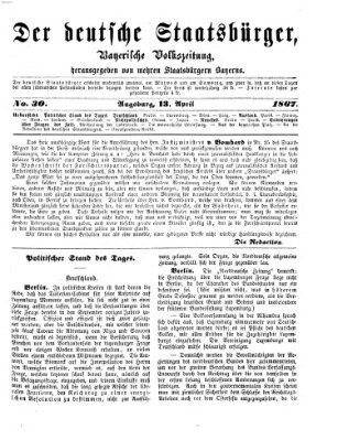 Der deutsche Staatsbürger Samstag 13. April 1867