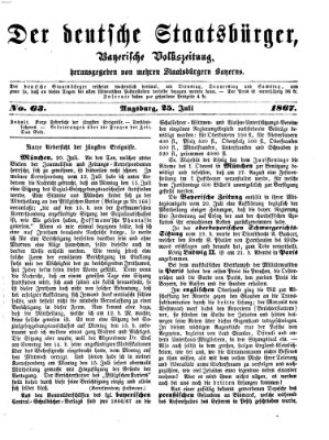 Der deutsche Staatsbürger Donnerstag 25. Juli 1867