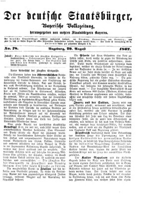 Der deutsche Staatsbürger Donnerstag 29. August 1867