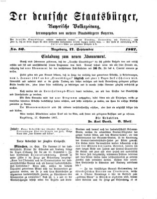 Der deutsche Staatsbürger Dienstag 17. September 1867