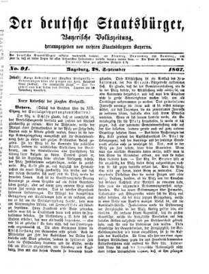 Der deutsche Staatsbürger Samstag 28. September 1867