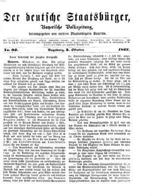 Der deutsche Staatsbürger Donnerstag 3. Oktober 1867