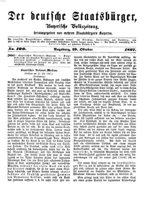 Der deutsche Staatsbürger Samstag 19. Oktober 1867