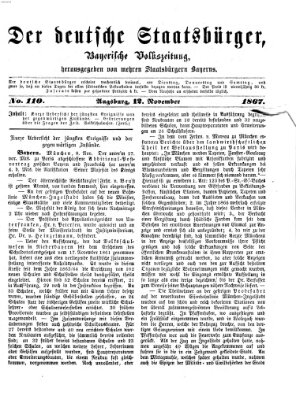 Der deutsche Staatsbürger Dienstag 12. November 1867