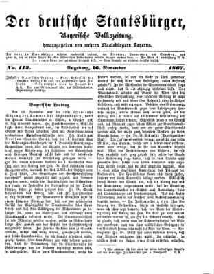 Der deutsche Staatsbürger Samstag 16. November 1867