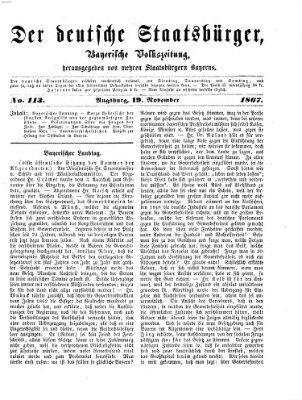 Der deutsche Staatsbürger Dienstag 19. November 1867