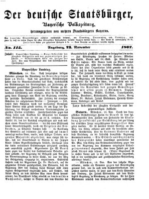 Der deutsche Staatsbürger Samstag 23. November 1867