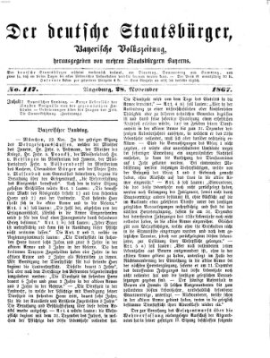 Der deutsche Staatsbürger Donnerstag 28. November 1867