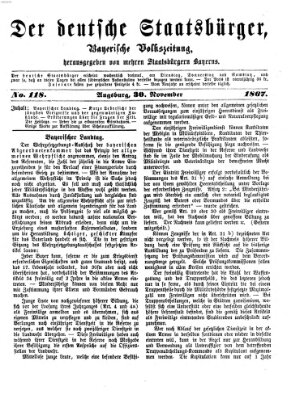 Der deutsche Staatsbürger Samstag 30. November 1867