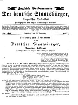 Der deutsche Staatsbürger Donnerstag 26. Dezember 1867