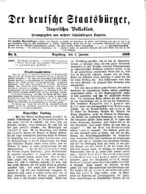 Der deutsche Staatsbürger Donnerstag 2. Januar 1868