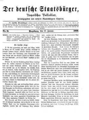 Der deutsche Staatsbürger Montag 13. Januar 1868