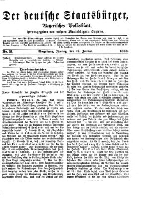 Der deutsche Staatsbürger Freitag 24. Januar 1868