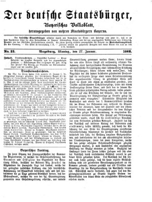 Der deutsche Staatsbürger Montag 27. Januar 1868