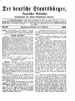 Der deutsche Staatsbürger Montag 3. Februar 1868