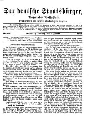 Der deutsche Staatsbürger Dienstag 4. Februar 1868