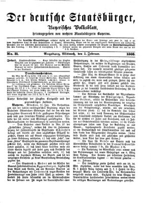 Der deutsche Staatsbürger Mittwoch 5. Februar 1868