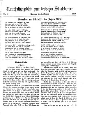 Der deutsche Staatsbürger Sonntag 5. Januar 1868