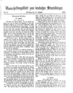 Der deutsche Staatsbürger Sonntag 12. Januar 1868