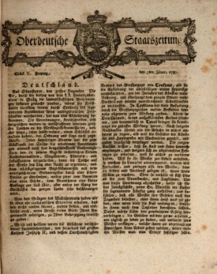 Oberdeutsche Staatszeitung Freitag 5. Januar 1787