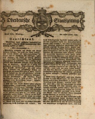 Oberdeutsche Staatszeitung Montag 22. Januar 1787