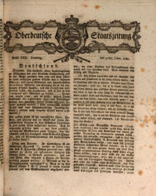 Oberdeutsche Staatszeitung Dienstag 30. Januar 1787