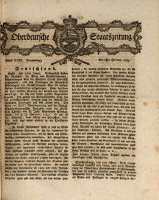 Oberdeutsche Staatszeitung Donnerstag 1. Februar 1787