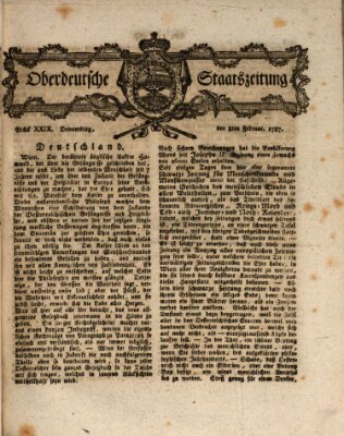 Oberdeutsche Staatszeitung Donnerstag 8. Februar 1787