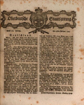 Oberdeutsche Staatszeitung Freitag 23. Februar 1787