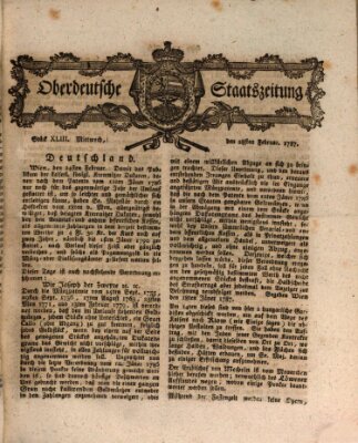 Oberdeutsche Staatszeitung Mittwoch 28. Februar 1787