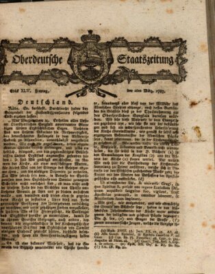 Oberdeutsche Staatszeitung Freitag 2. März 1787