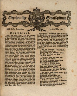 Oberdeutsche Staatszeitung Donnerstag 8. März 1787