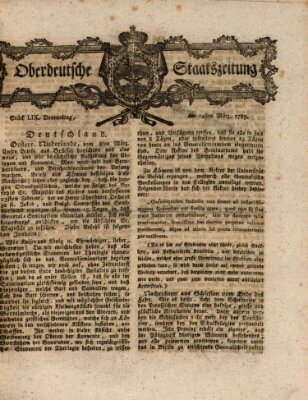 Oberdeutsche Staatszeitung Donnerstag 22. März 1787