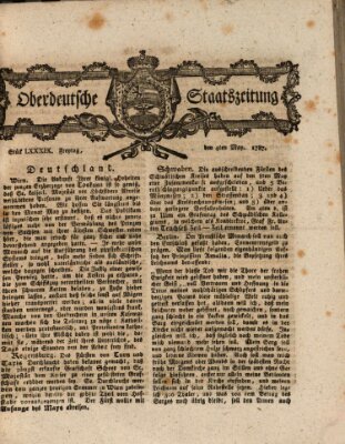 Oberdeutsche Staatszeitung Freitag 4. Mai 1787