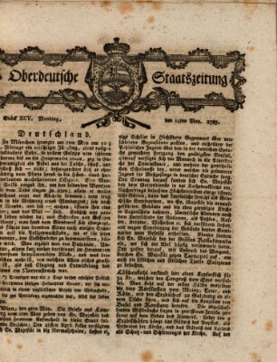 Oberdeutsche Staatszeitung Montag 14. Mai 1787