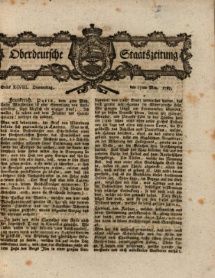 Oberdeutsche Staatszeitung Donnerstag 17. Mai 1787