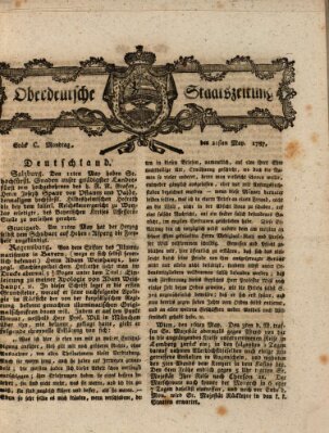 Oberdeutsche Staatszeitung Montag 21. Mai 1787