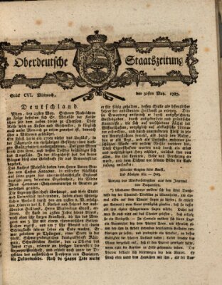 Oberdeutsche Staatszeitung Mittwoch 30. Mai 1787