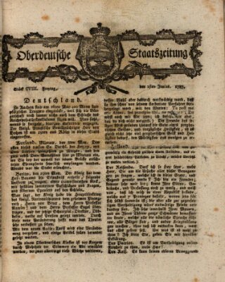 Oberdeutsche Staatszeitung Freitag 1. Juni 1787