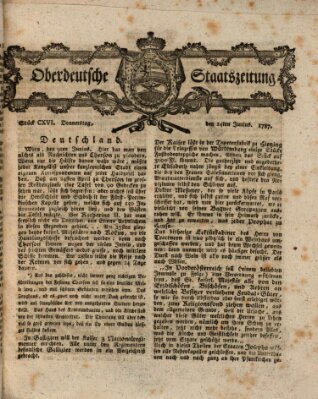 Oberdeutsche Staatszeitung Donnerstag 14. Juni 1787