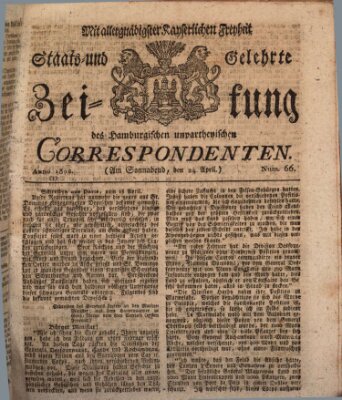 Staats- und gelehrte Zeitung des Hamburgischen unpartheyischen Correspondenten Samstag 24. April 1802