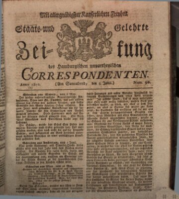 Staats- und gelehrte Zeitung des Hamburgischen unpartheyischen Correspondenten Samstag 5. Juni 1802
