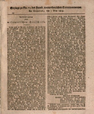 Staats- und gelehrte Zeitung des Hamburgischen unpartheyischen Correspondenten Samstag 7. Mai 1803