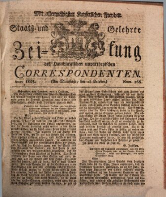 Staats- und gelehrte Zeitung des Hamburgischen unpartheyischen Correspondenten Dienstag 18. Oktober 1803