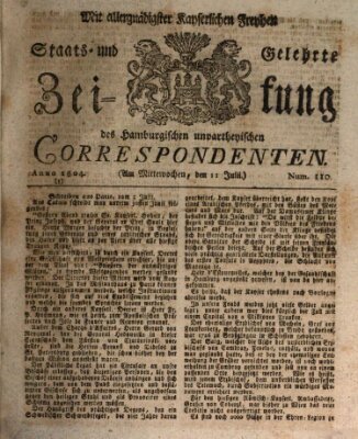 Staats- und gelehrte Zeitung des Hamburgischen unpartheyischen Correspondenten Mittwoch 11. Juli 1804