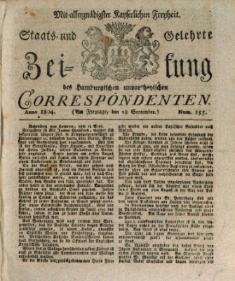 Staats- und gelehrte Zeitung des Hamburgischen unpartheyischen Correspondenten Freitag 28. September 1804